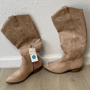 Tan Suede Women's Cowboy Boots